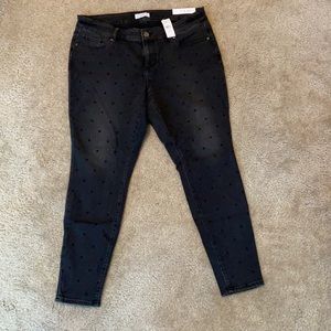 Black Polka Dot Skinny Jeans